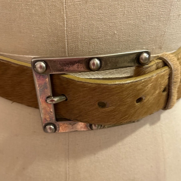 MICHAEL Michael Kors Tan calfhair belt size small display picture 3